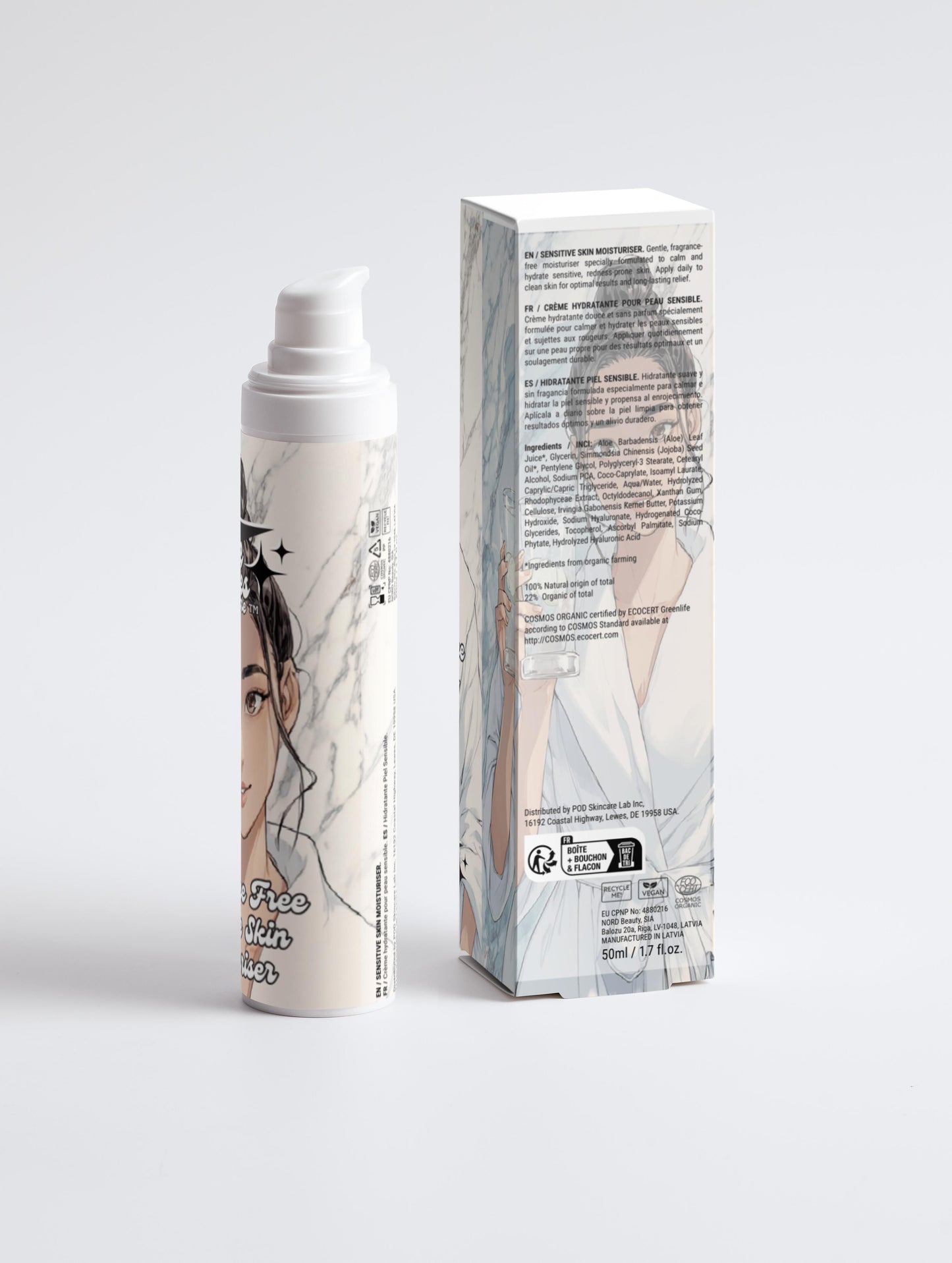 Fragrance Free Sensitive Skin Moisturiser Angel Face Baddies Skincare