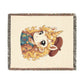 Little Painting Poppy 100% Cotton Woven Throw Blanket Original Artwork Heirloom Keepsake Unicorns4everyone