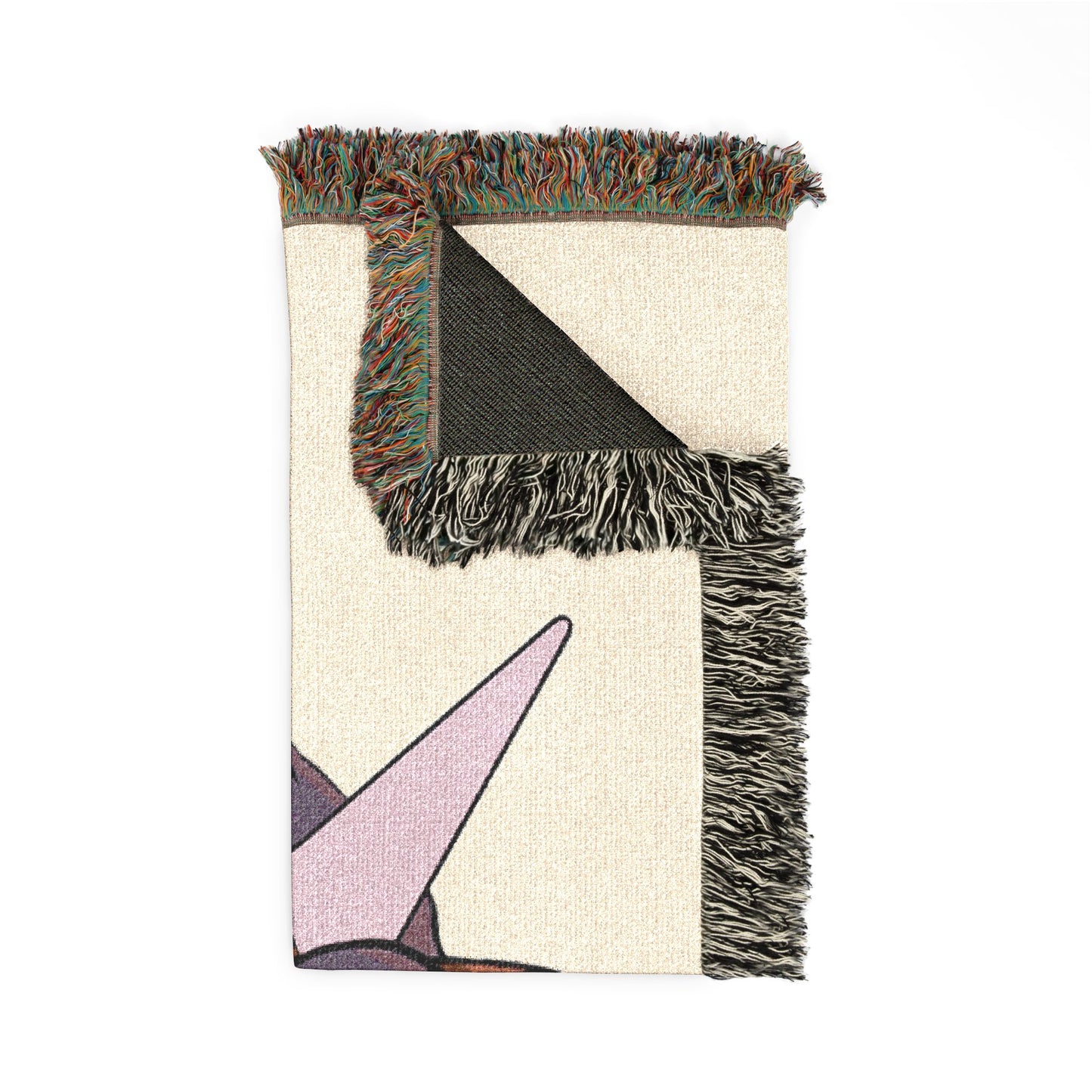 Brown Unicorn Throw Blanket — Cute Black Unicorns4everyone Woven Fringe Blanket