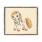 Astronaut Nova Starwhirl the Space Explorer Unicorn 100% Cotton Woven Throw Blanket Original Artwork Heirloom Keepsake Unicorns4everyone