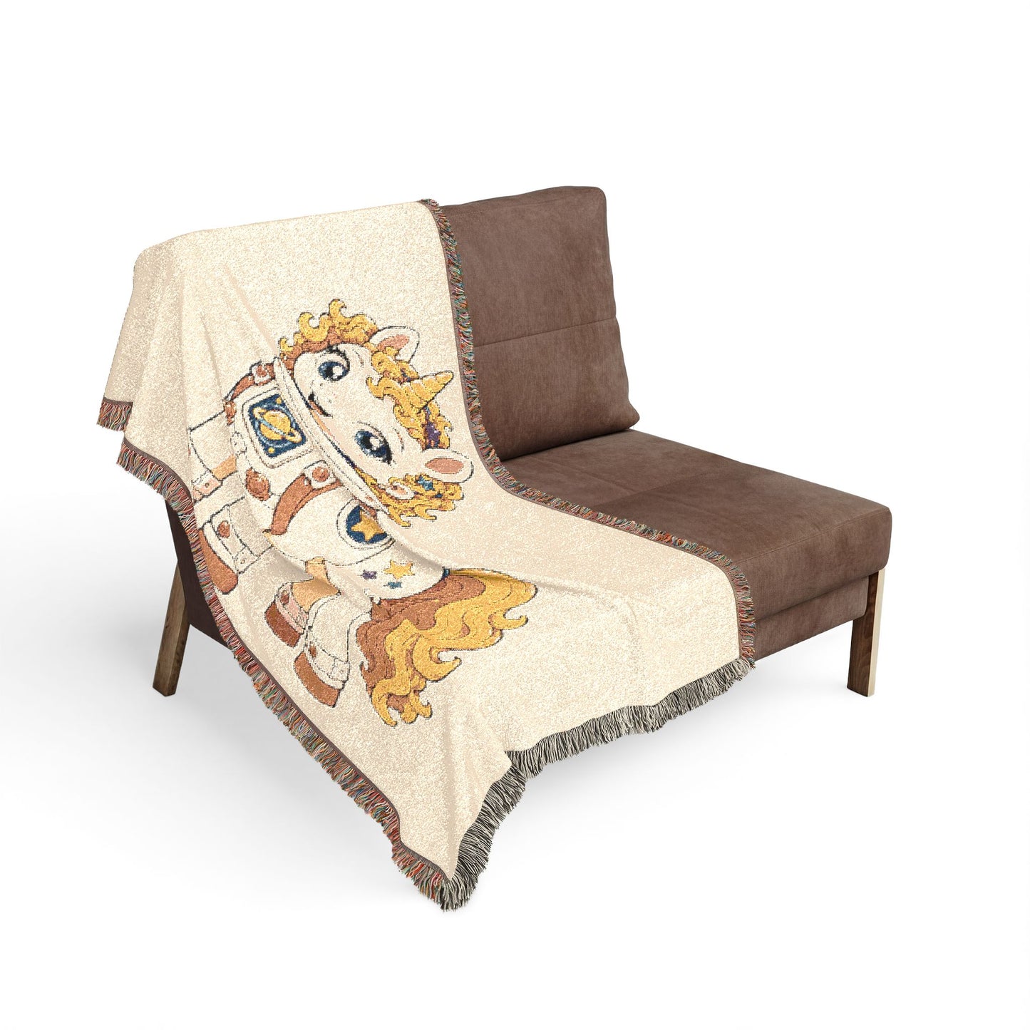 Astronaut Nova Starwhirl the Space Explorer Unicorn 100% Cotton Woven Throw Blanket Original Artwork Heirloom Keepsake Unicorns4everyone