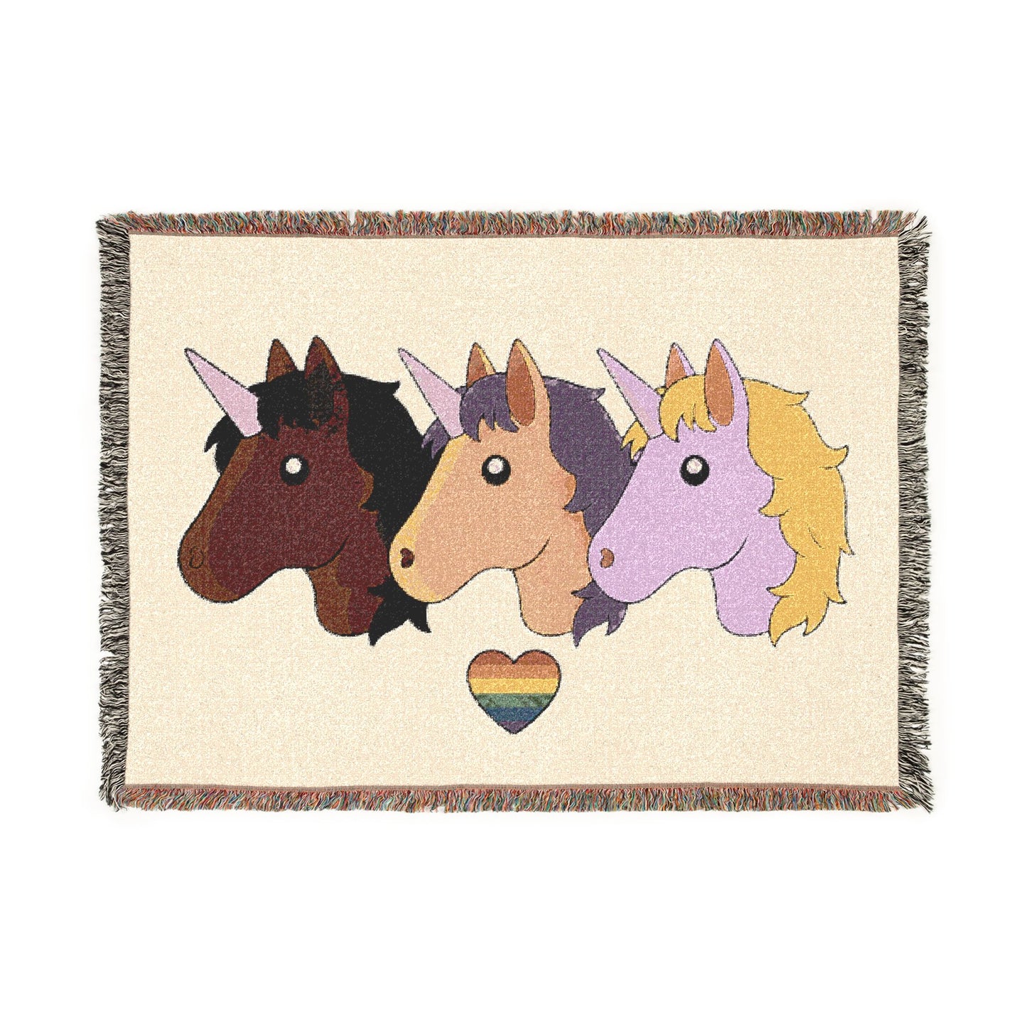 Bros Club Woven Throw Blanket | Cozy Cotton Unicorn Blanket by Unicorns4Everyone