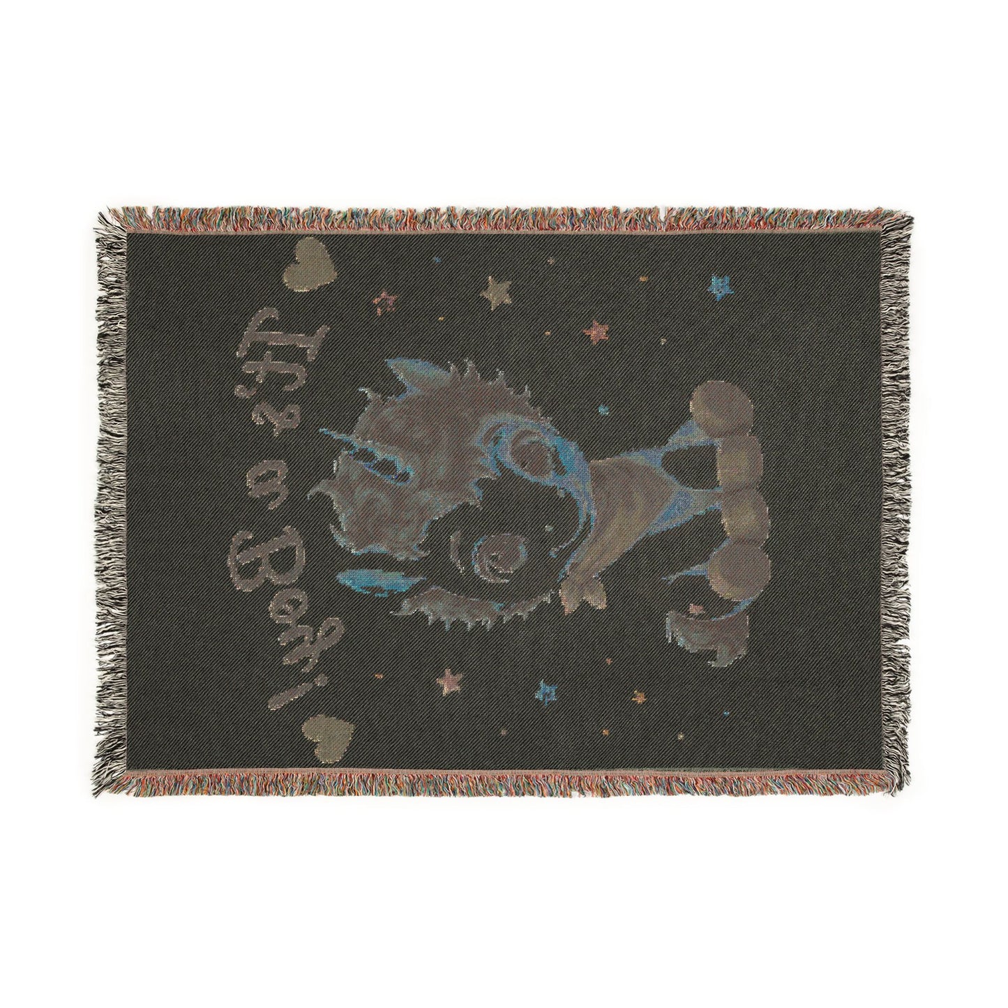 It is a boy Cool Chris Magical Unicorn 100% Cotton Woven Throw Blanket Original Artwork Heirloom Keepsake Fringe unicorns4everyone