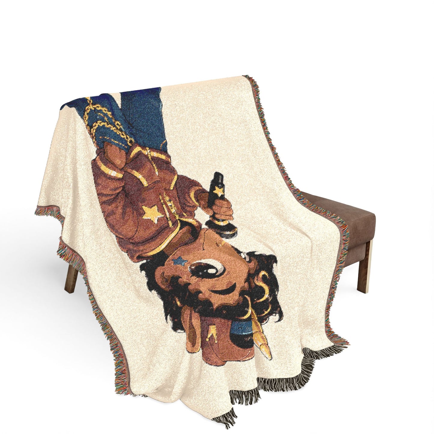 Jett The Rockstar Unicorn 100% Cotton Woven Throw Blanket Original Artwork Heirloom Keepsake Unicorns4everyone