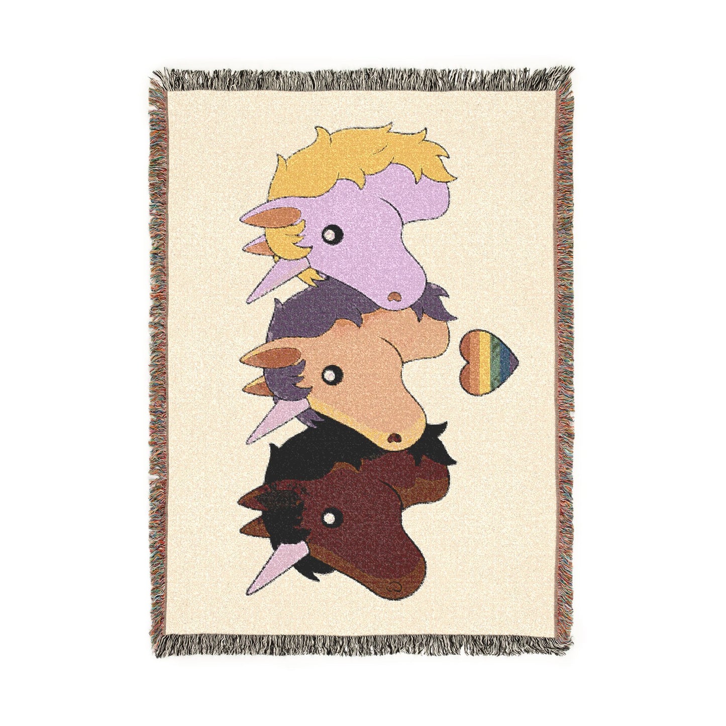 Bros Club Woven Throw Blanket | Cozy Cotton Unicorn Blanket by Unicorns4Everyone