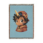 Little Rockstar Jett 100% Cotton Woven Throw Blanket Original Artwork Heirloom Keepsake Unicorns4everyone
