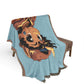 Little Rockstar Jett 100% Cotton Woven Throw Blanket Original Artwork Heirloom Keepsake Unicorns4everyone