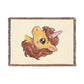 Auburn Sweet Golden Unicorn Throw Blanket — Cute Unicorns4everyone Woven Fringe Blanket