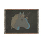 Brown Unicorn Throw Blanket — Cute Black Unicorns4everyone Woven Fringe Blanket