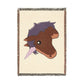 Brown Unicorn Throw Blanket — Cute Black Unicorns4everyone Woven Fringe Blanket