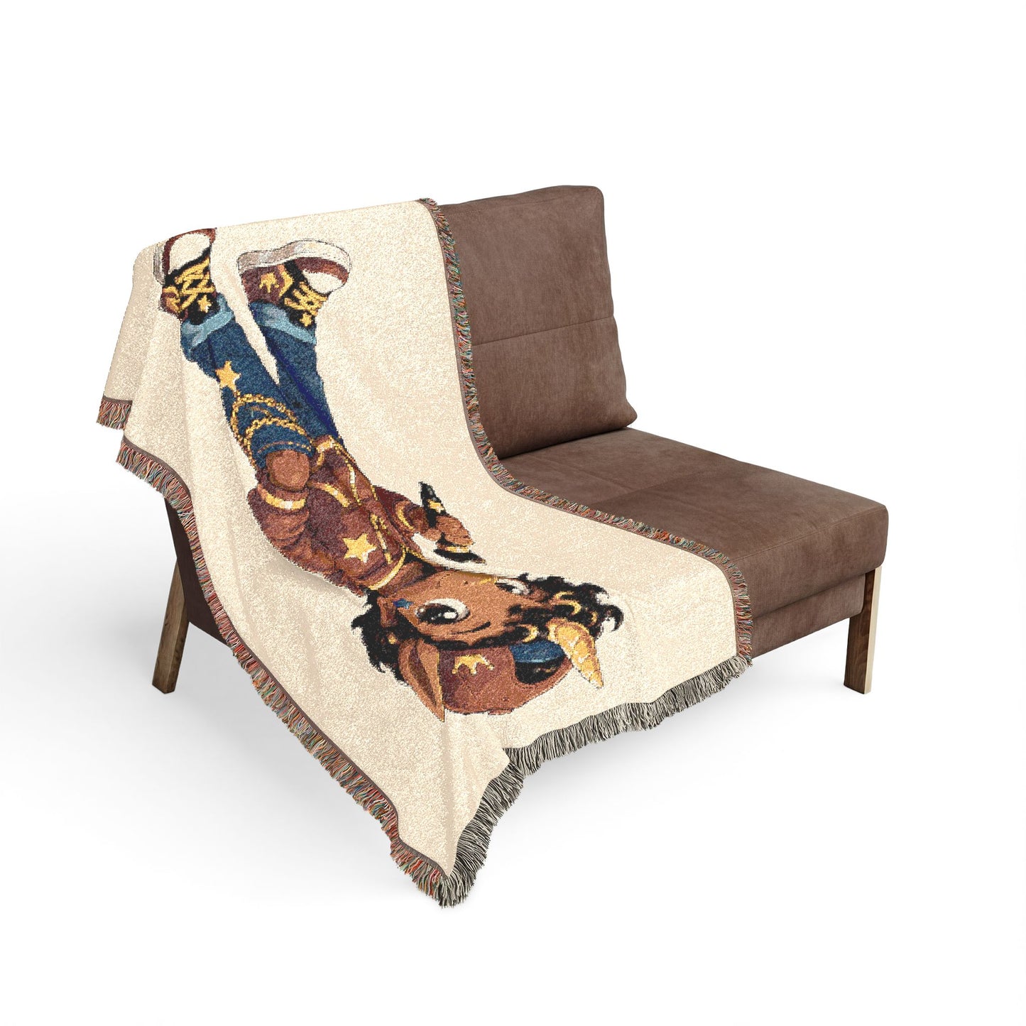 Jett The Rockstar Unicorn 100% Cotton Woven Throw Blanket Original Artwork Heirloom Keepsake Unicorns4everyone