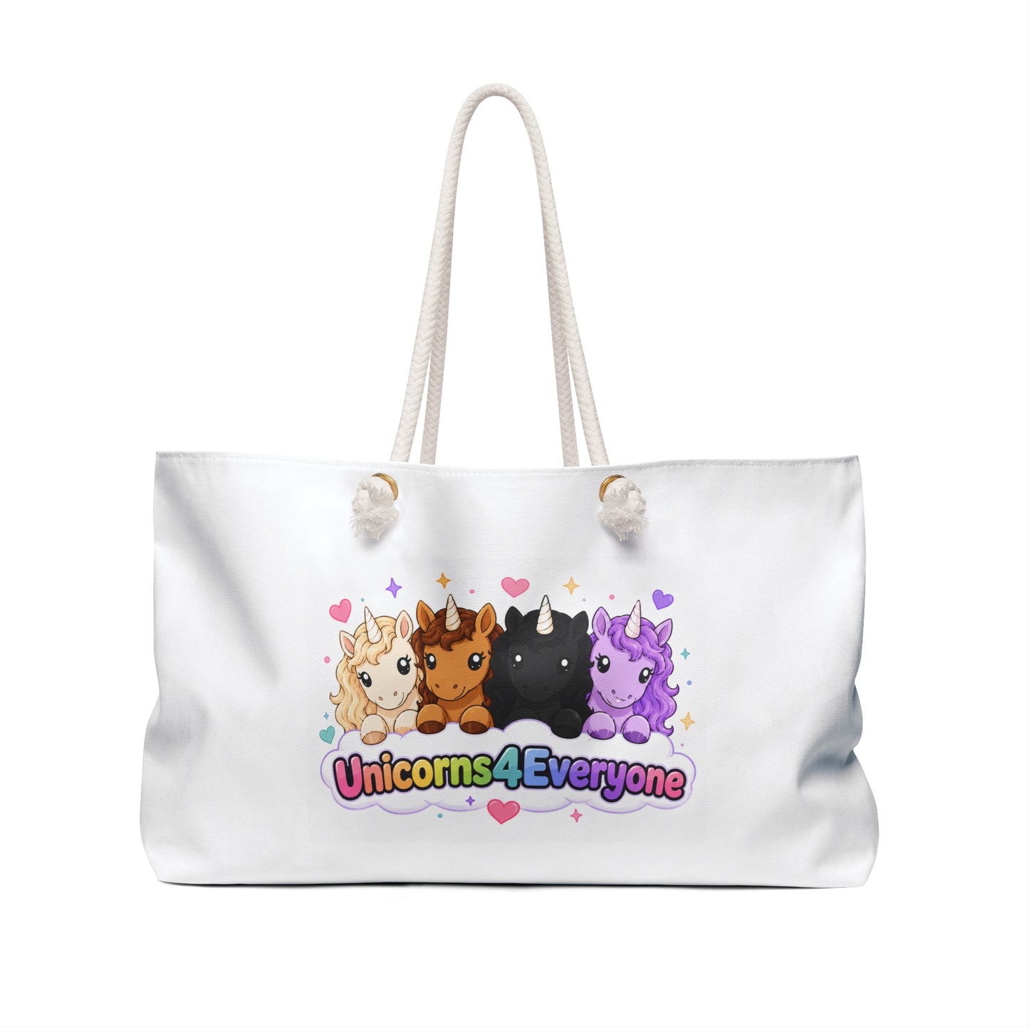 Unicorns4Everyone Weekender Bag – Cute Rainbow Unicorn Travel Tote