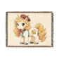 Poppy the Painting Unicorn 100% Cotton Woven Throw Blanket Original Artwork Heirloom Keepsake Unicorns4everyone
