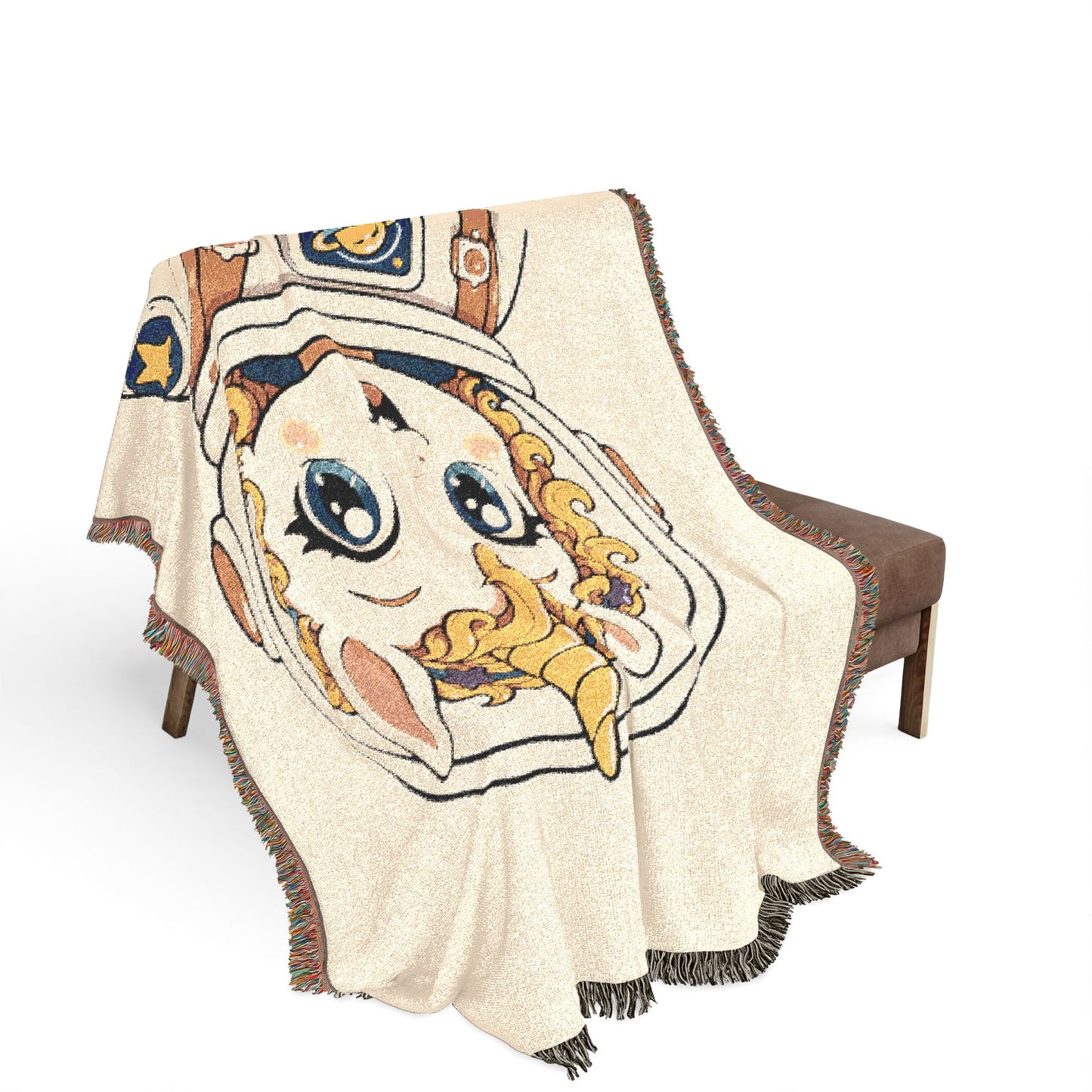 Little Astronaut Nova Unicorn 100% Cotton Woven Throw Blanket Original Artwork Heirloom Keepsake Unicorns4everyone