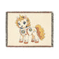 Astronaut Nova Starwhirl the Space Explorer Unicorn 100% Cotton Woven Throw Blanket Original Artwork Heirloom Keepsake Unicorns4everyone