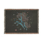 Golden Joy Unicorns4everyone Throw Blanket — Cute Black Unicorn Woven Fringe Blanket