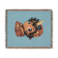 Little Rockstar Jett 100% Cotton Woven Throw Blanket Original Artwork Heirloom Keepsake Unicorns4everyone