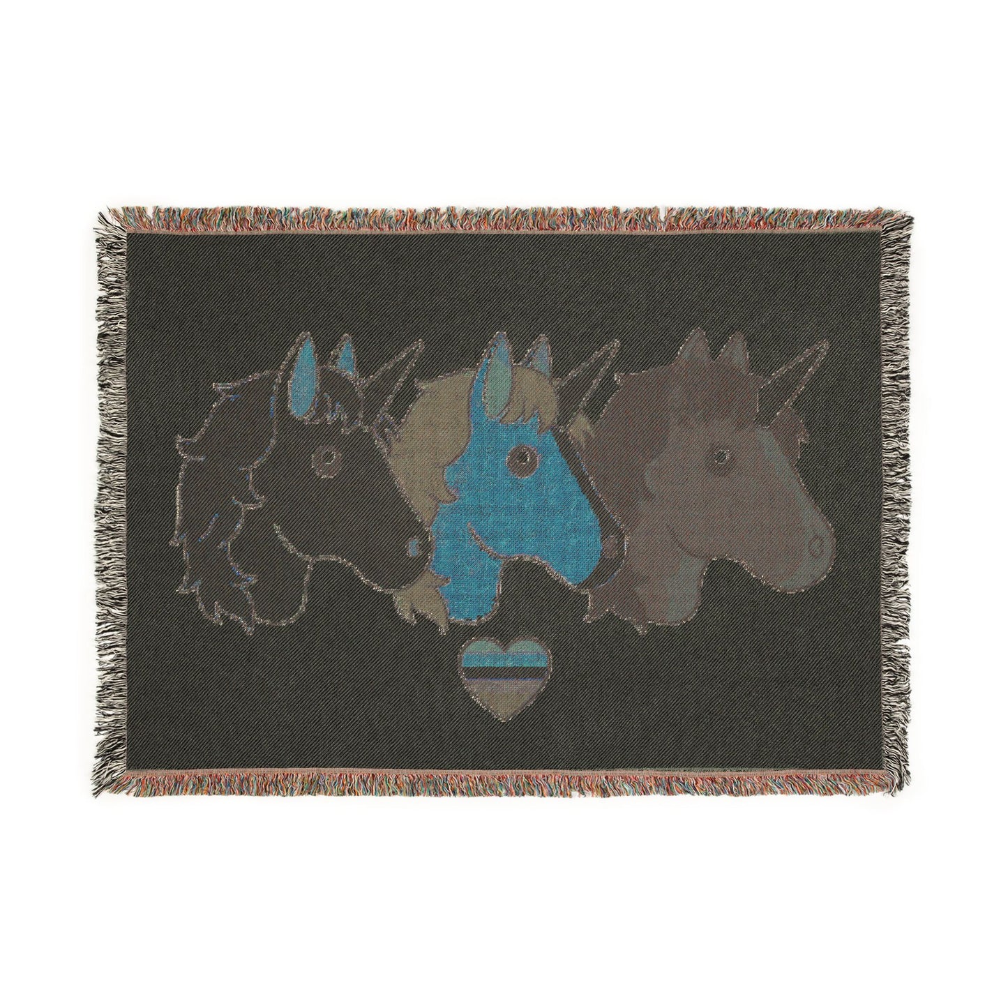 Bros Club Woven Throw Blanket | Cozy Cotton Unicorn Blanket by Unicorns4Everyone