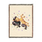 Golden Joy Unicorns4everyone Throw Blanket — Cute Black Unicorn Woven Fringe Blanket