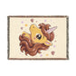 Auburn Golden Unicorn 100% Cotton Woven Throw Blanket Original Artwork Heirloom Keepsake Woven Fringe Blanket