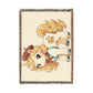 Poppy the Painting Unicorn 100% Cotton Woven Throw Blanket Original Artwork Heirloom Keepsake Unicorns4everyone