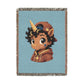 Little Rockstar Jett 100% Cotton Woven Throw Blanket Original Artwork Heirloom Keepsake Unicorns4everyone
