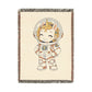 Astronaut Nova and the Unicorn Universe 100% Cotton Woven Throw Blanket Original Artwork Heirloom Keepsake Unicorns4everyone