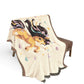 Chestnut Joy Magical Unicorn 100% Cotton Woven Throw Blanket Original Artwork Heirloom Keepsake  Fringe unicorns4everyone