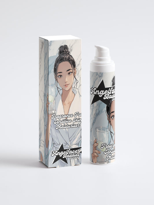 Fragrance Free Sensitive Skin Moisturiser Angel Face Baddies Skincare
